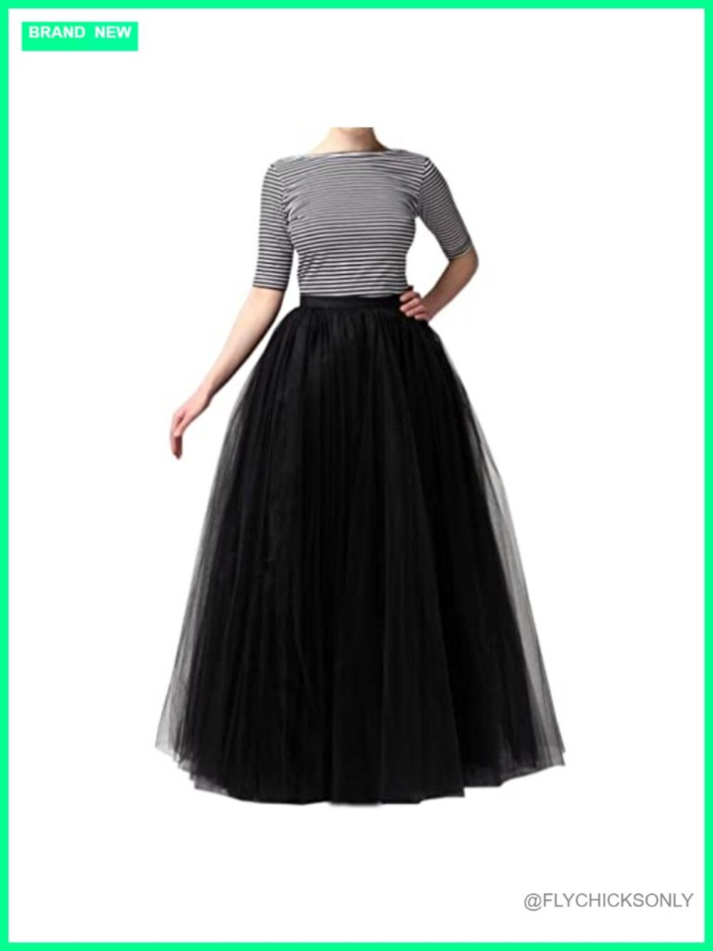 A-line Maxi Tulle Skirt for Women Floor Length Evening Party